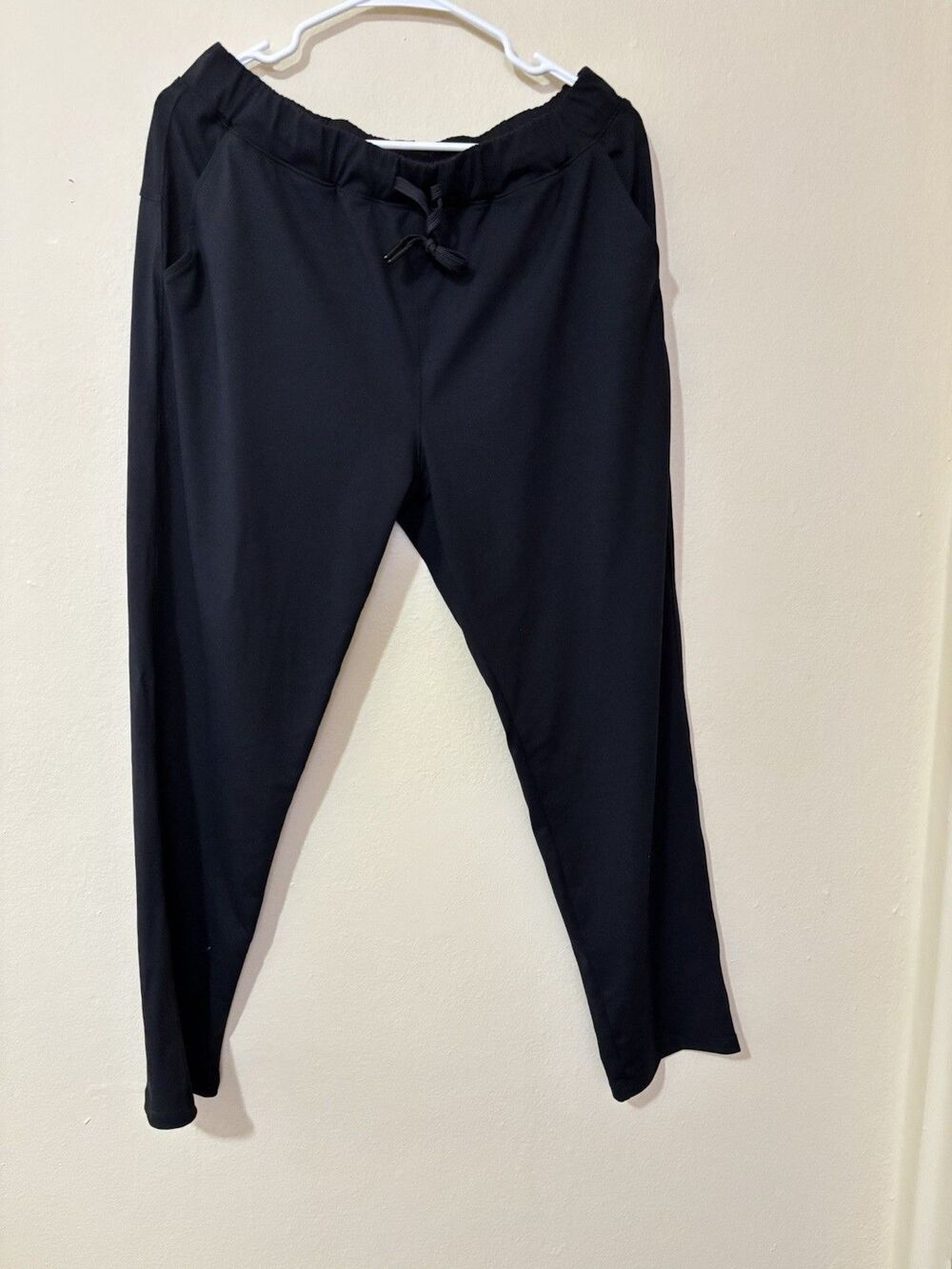 Yogipace Women’s Jogger Pants Black Drawstring Elastic Waist Yoga Active L